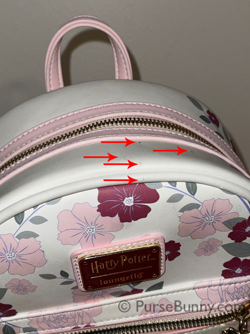 Cracks on the Harry Potter Always Mini Backpack