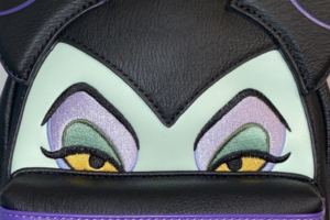 Loungefly mini backpack of Maleficent's face and horns