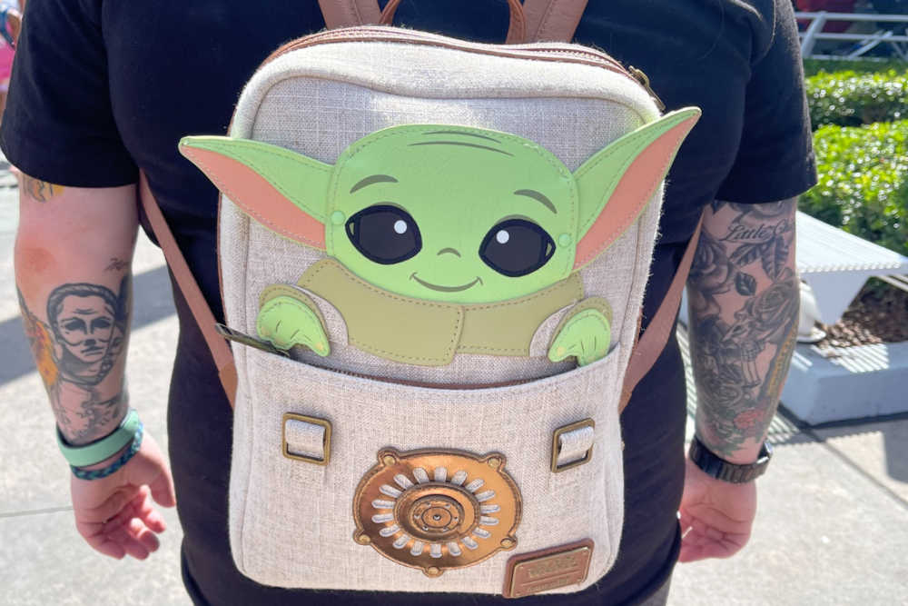 Baby Yoda in a Carrier Backpack