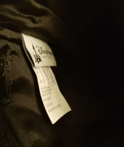 A view of the tag inside the Disney World purse