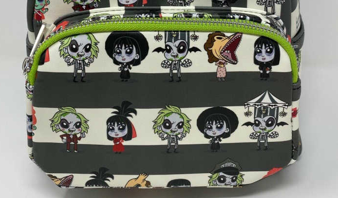 Front pocket for the Loungefly Beetlejuice Chibi Mini Backpack