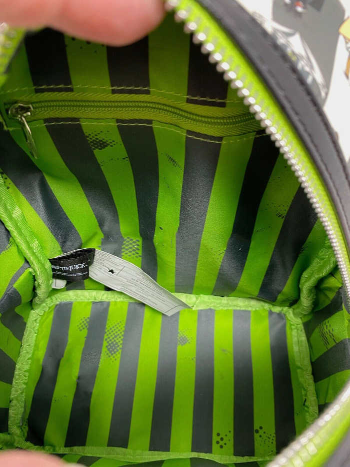 Inside the Loungefly Beetlejuice Chibi Mini Backpack