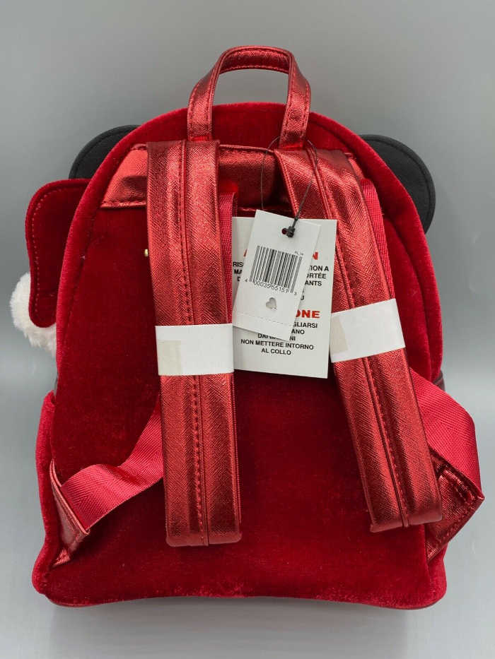 Back of the Loungefly Santa Mickey Mini Backpack
