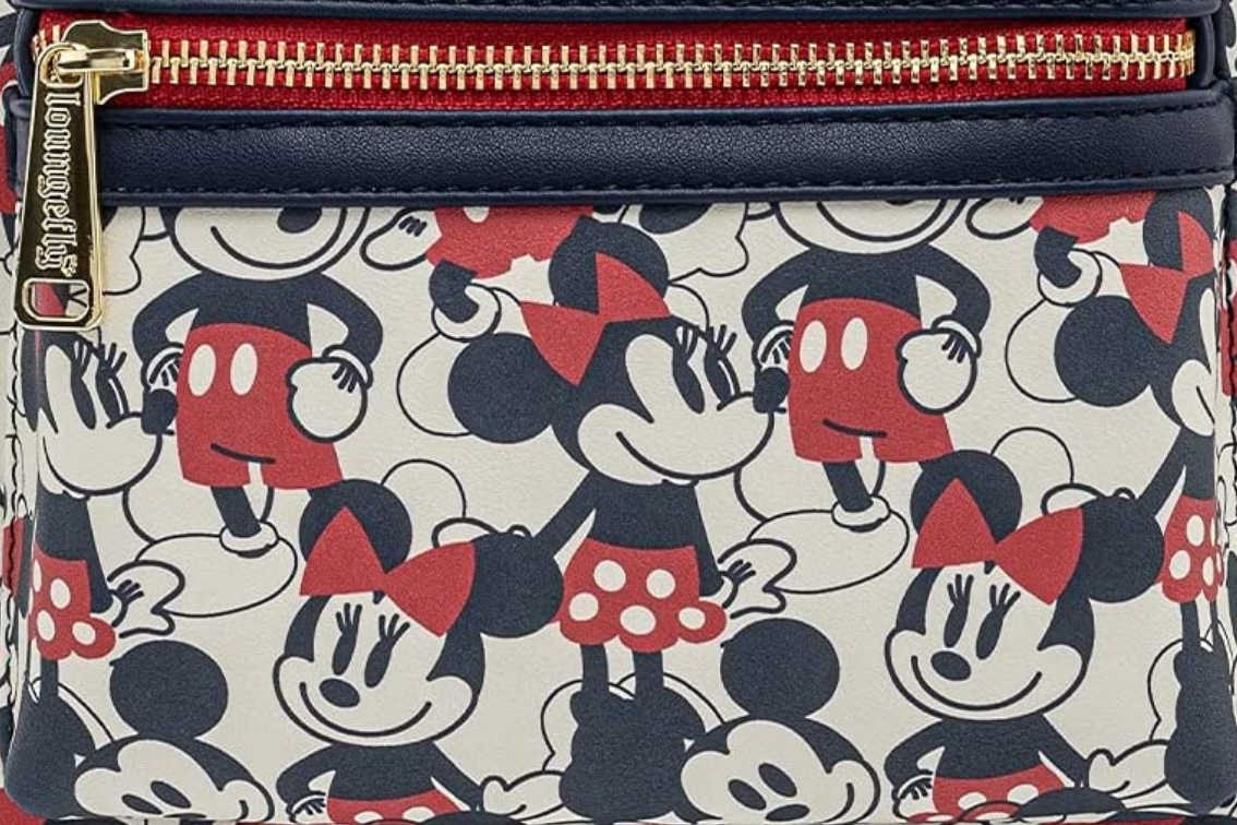Mickey And Minnie Mouse All-Over Print Mini Backpack
