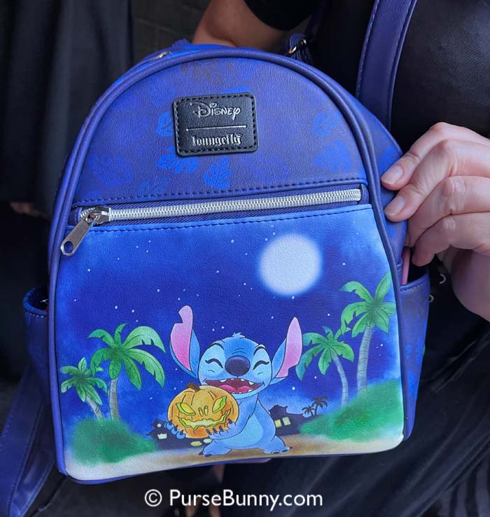 Stitch Holding a Pumpkin Mini Backpack