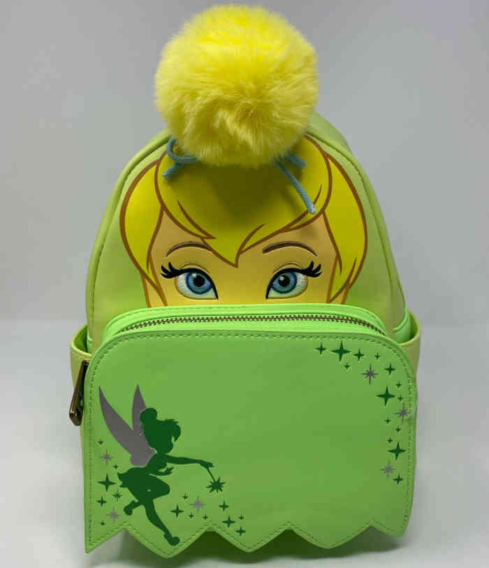 Fake fur on a Tinkerbell Loungefly mini backpack