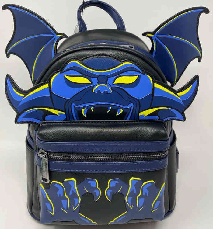 Loungefly mini backpack with elements that stick out of a gargoyle from Fantasia