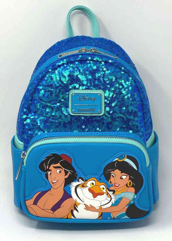 Front of the Jasmine two tone sequin mini backpack