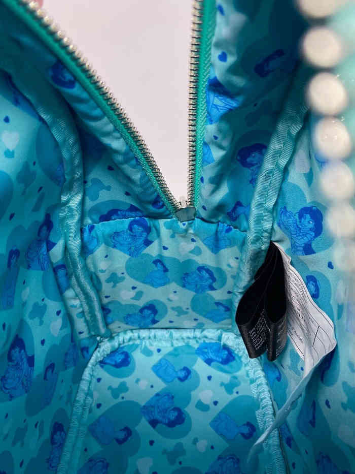Lining inside of the Disney Aladdin mini backpack