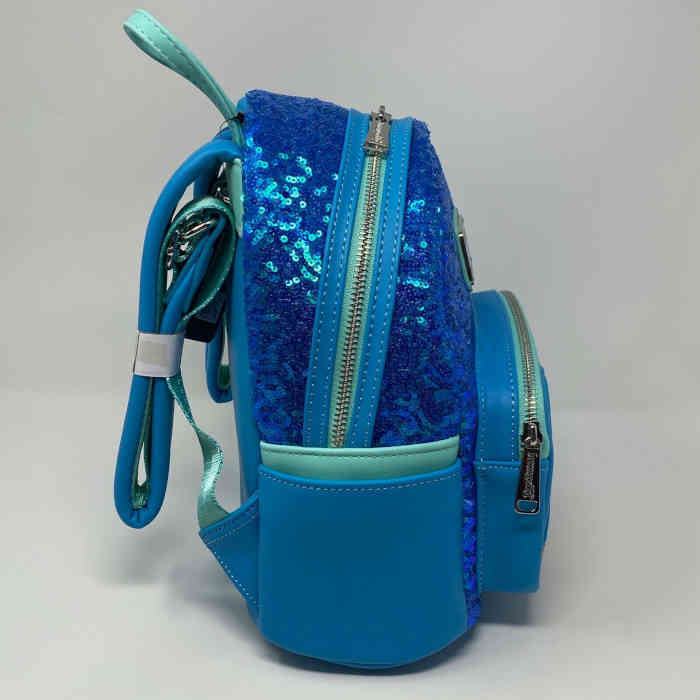 Side 2 of the Jasmine sequin Loungefly mini backpack
