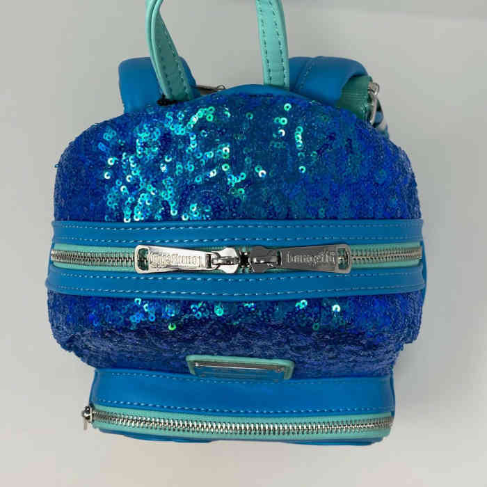 Top of the Jasmine sequin Loungefly mini backpack